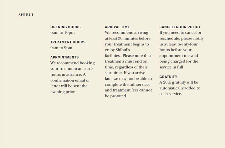 The Greenwich Hotel Shibui Menu Page 21